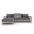 Dark Grey Chaise Seat Cushion Cover, Microfibra Collection