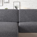 Dark Grey Chaise Seat Cushion Cover, Microfibra Collection