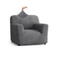 Armchair Slipcover, Comfort Collection – Dark Grey, front view | Dark Grey