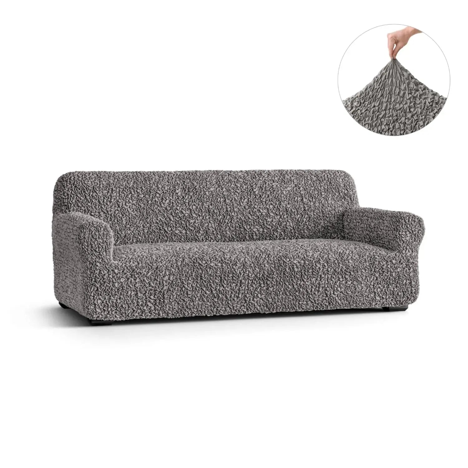 Grey Sofa 3 Seater Slipcover, Fuco Cotton Collection