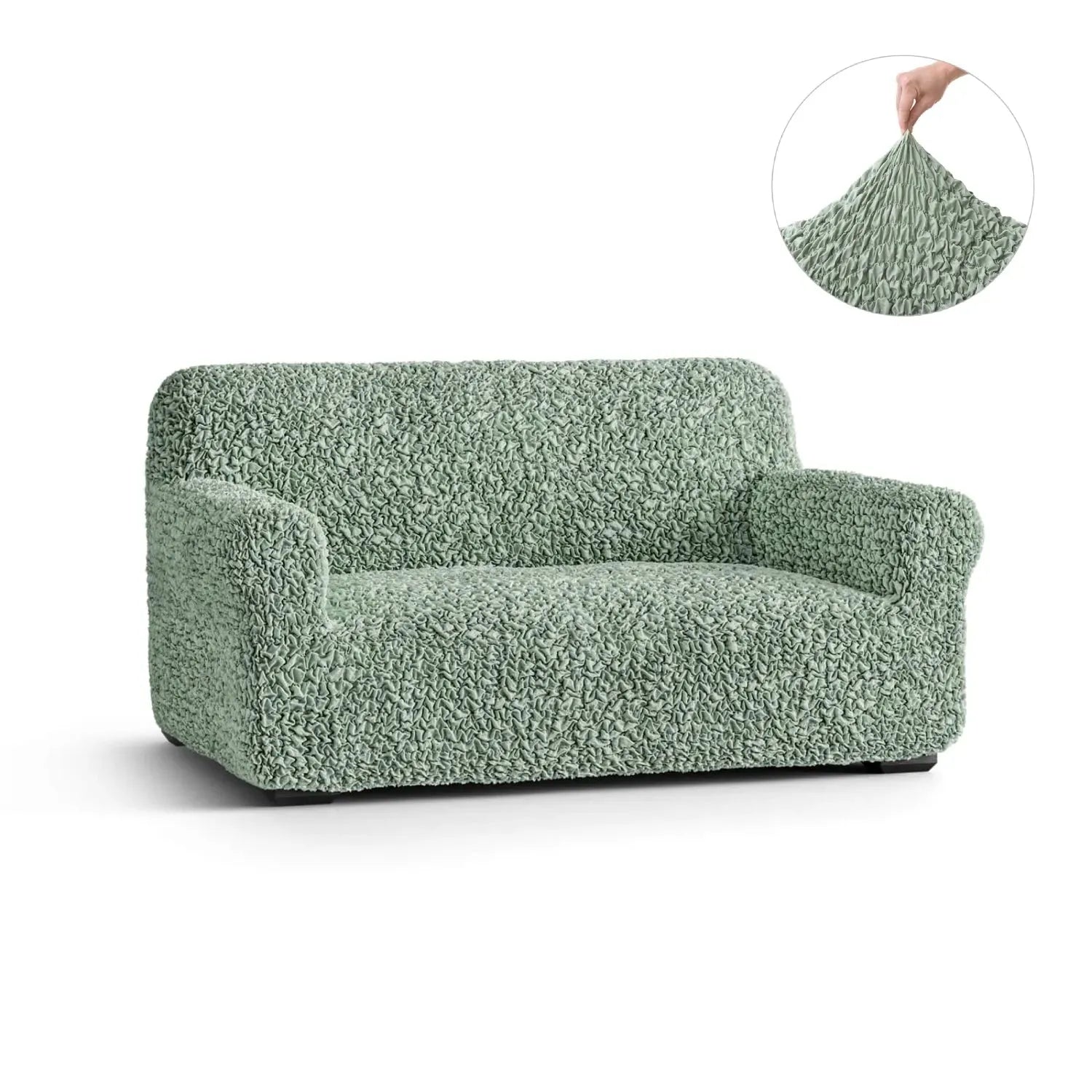 Sage Green Loveseat 2 Seater Slipcover, Fuco Cotton Collection