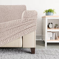 Ivory Chaise Lounge Slipcover, Velvet Collection