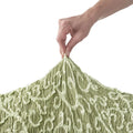 Green Arabesco Ottoman Slipcover (Medium), Jacquard 3D Collection