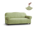 Green Arabesco Sofa 3 Seater Slipcover, Jacquard 3D Collection