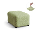 Green Arabesco Ottoman Slipcover (Medium), Jacquard 3D Collection