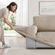 Chaise Lounge Slipcover, Jacquard 3D Collection – Brown Arabesco, product view | Brown Arabesco