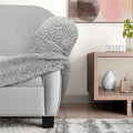 Light Grey Loveseat 2 Seater Slipcover, Microfibra Collection