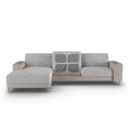 Light Grey Chaise Seat Cushion Cover, Microfibra Collection