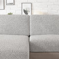 Light Grey Chaise Seat Cushion Cover, Microfibra Collection