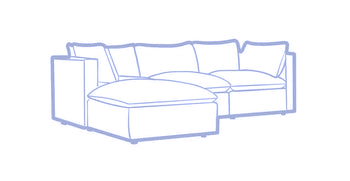 LOTUS REVERSIBLE SECTIONAL SOFA WITH CHAISE COVER