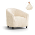 Cream Barrel Chair Slipcover, Microfibra Collection