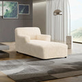 Cream Chaise Lounge Slipcover, Microfibra Collection