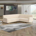 Cream Corner Sofa Slipcover, Microfibra Collection