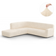 Fullback Support Sectional Sofa Slipcover (Left Chaise), Comfort Collection – Cream, front view | Cream