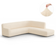 Fullback Support Sectional Sofa Slipcover (Right Chaise), Comfort Collection – Cream, front view | Cream