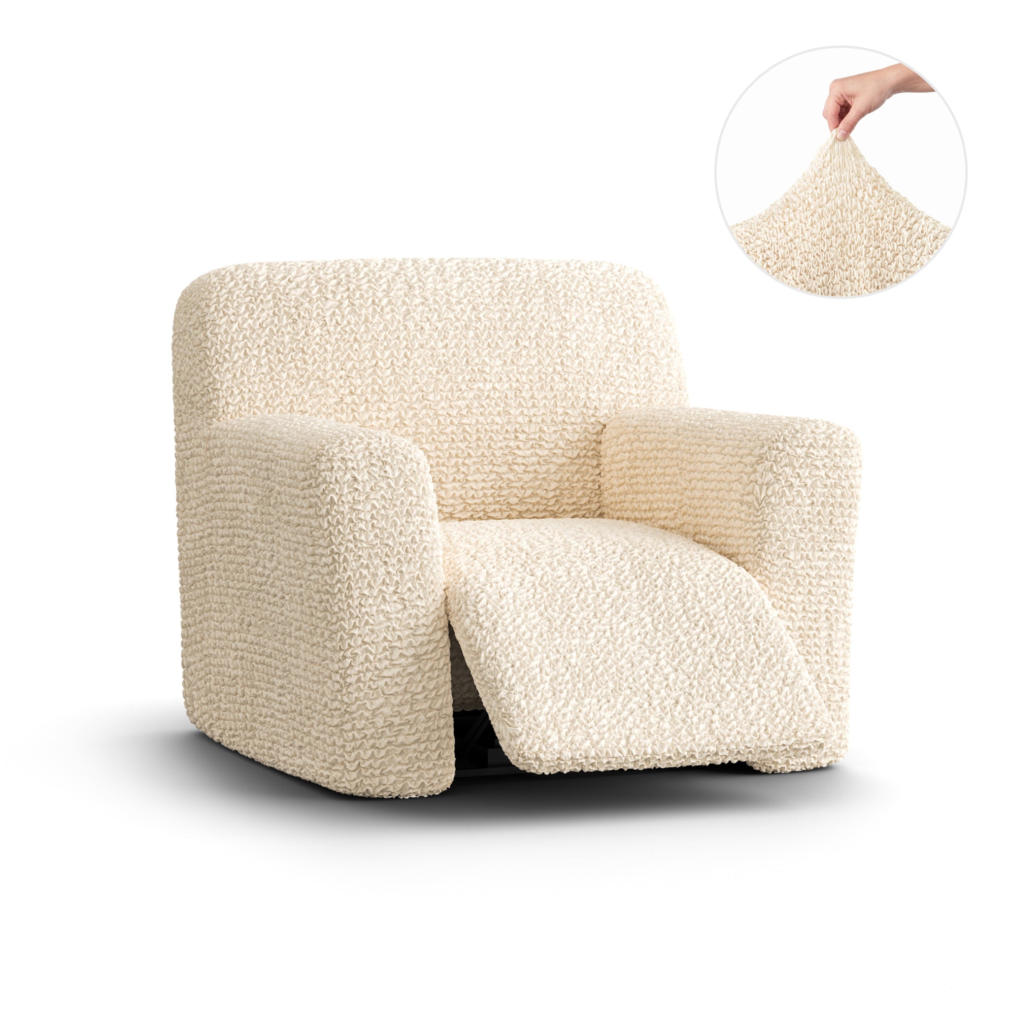 Reclining Armchair Slipcover, Comfort Collection – Cream, product view | Cream