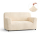 Loveseat 2 Seater Slipcover, Comfort Collection – Cream, front view | Cream