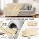 Sofa 3 Seater Slipcover, Comfort Collection – Cream, color swatch | Cream