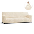 Cream Sofa 4 Seater Slipcover, Microfibra Collection