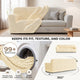 Sofa 4 Seater Slipcover, Comfort Collection – Cream, color swatch | Cream