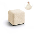 Cream Ottoman Slipcover (Small), Microfibra Collection