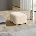 Cream Ottoman Slipcover (Medium), Microfibra Collection