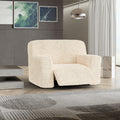 Cream Large Reclining Armchair Slipcover, Microfibra Collection