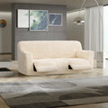 Cream 3 Seater Recliner Slipcover, Microfibra Collection