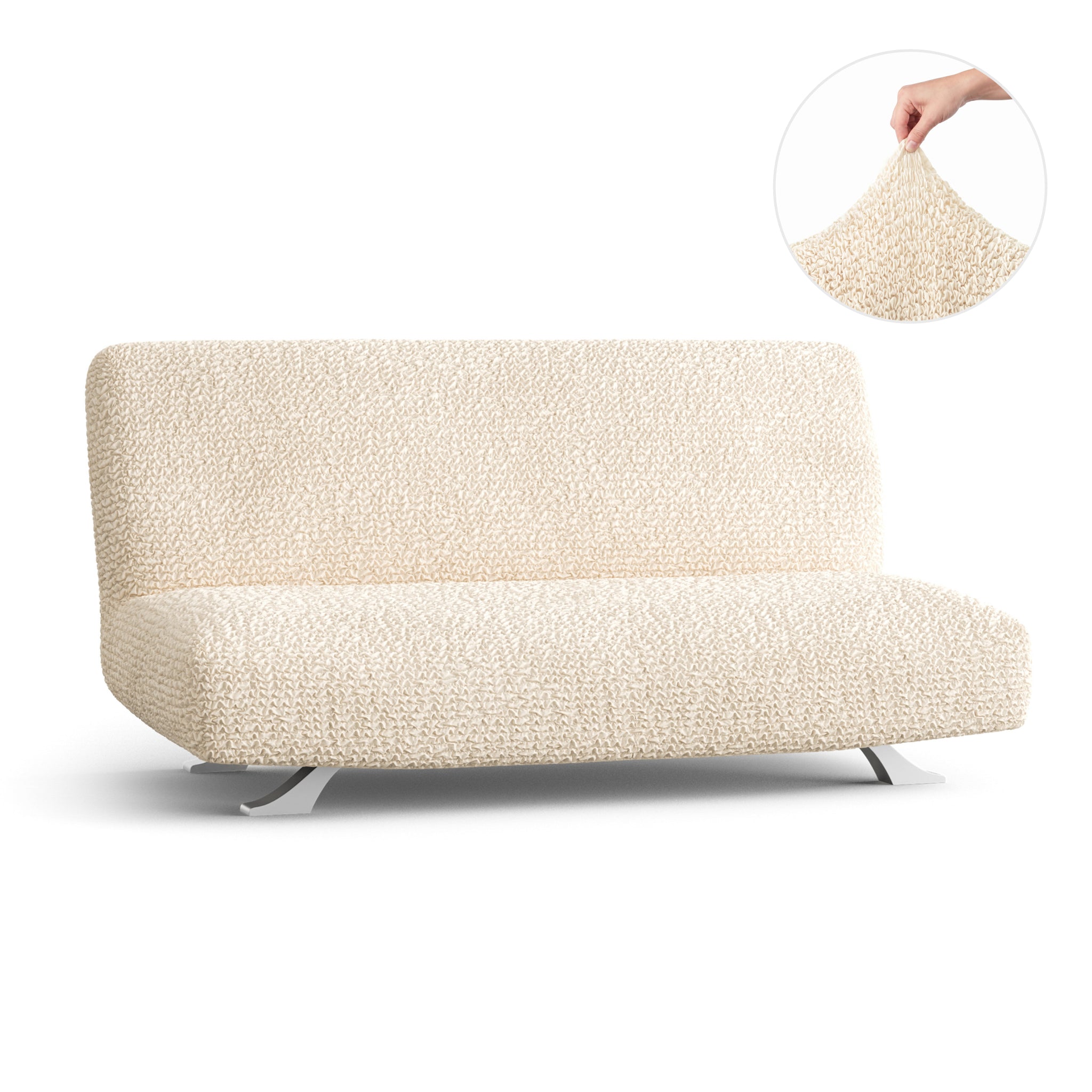 Futon Slipcover, Comfort Collection – Cream, product view | Cream