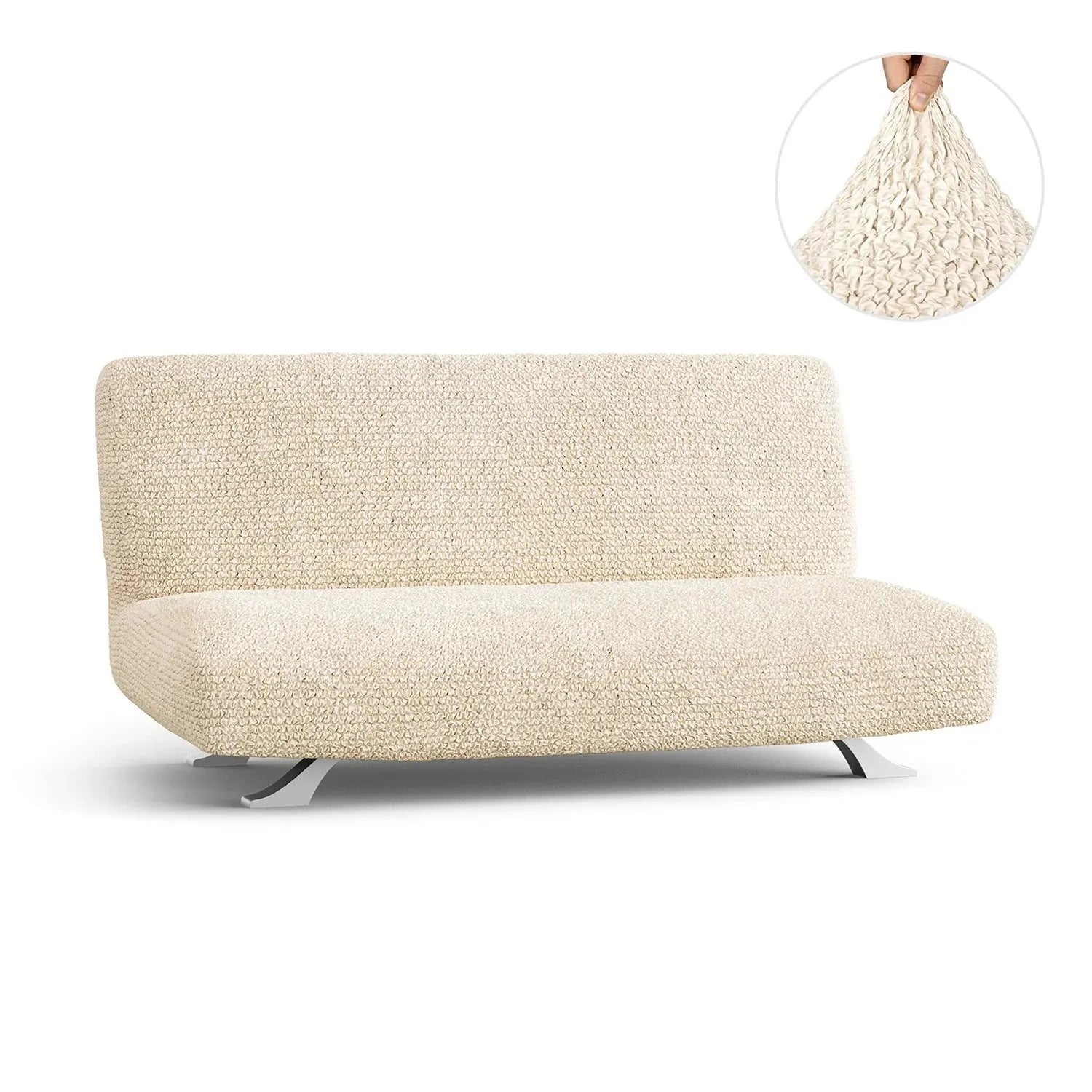 Cream Futon Slipcover, Microfibra Collection