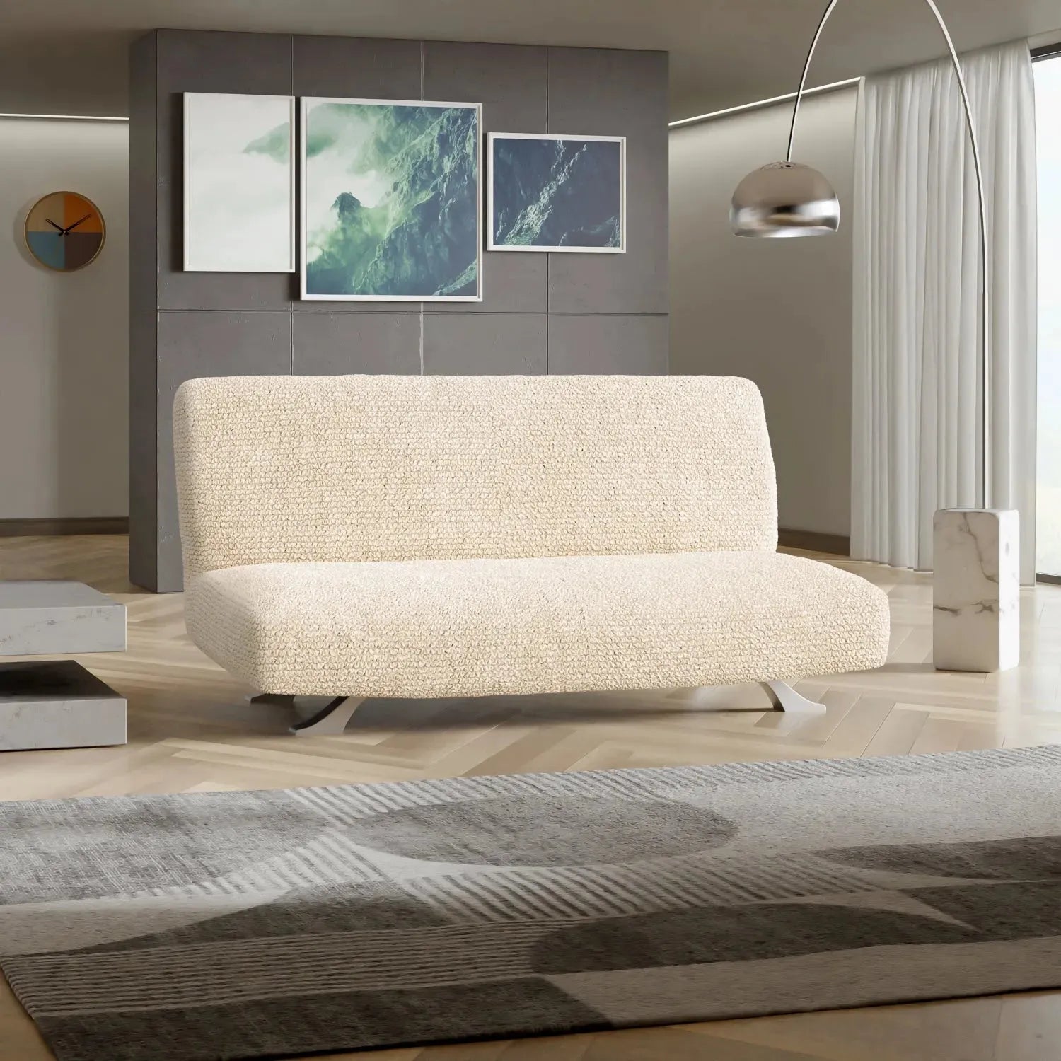 Cream Futon Slipcover, Microfibra Collection