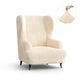 Wingback Chair Slipcover, Comfort Collection – Cream, front view | Cream