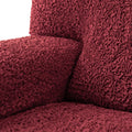 Burgundy Fullback Support Sectional Sofa Slipcover (Left Chaise), Microfibra Collection