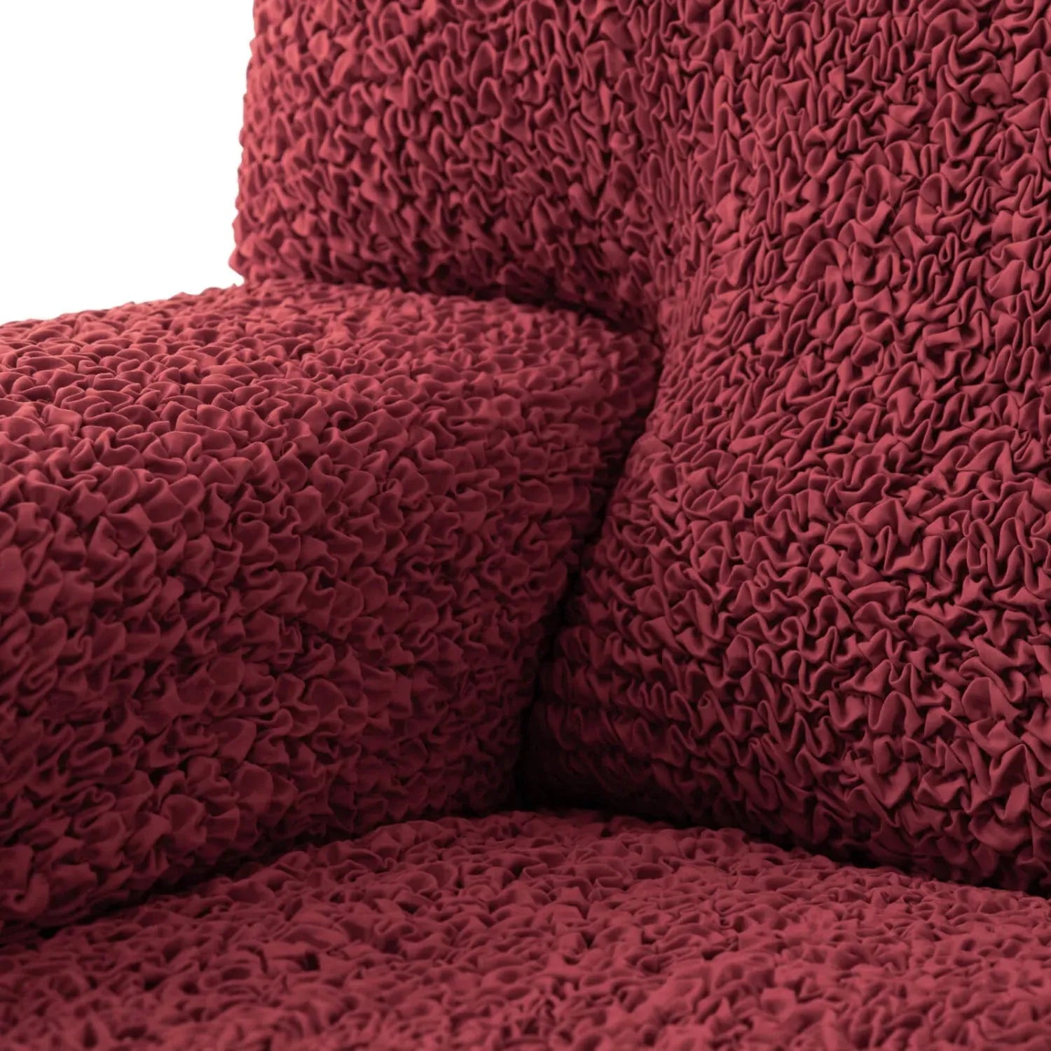 Burgundy Fullback Support Sectional Sofa Slipcover (Right Chaise), Microfibra Collection