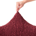 Burgundy Ottoman Slipcover (Large), Microfibra Collection