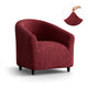 Barrel Chair Slipcover, Comfort Collection – Burgundy, front view | Burgundy