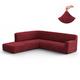 Fullback Support Sectional Sofa Slipcover (Left Chaise), Comfort Collection – Burgundy, front view | Burgundy