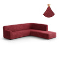 Burgundy Fullback Support Sectional Sofa Slipcover (Right Chaise), Microfibra Collection