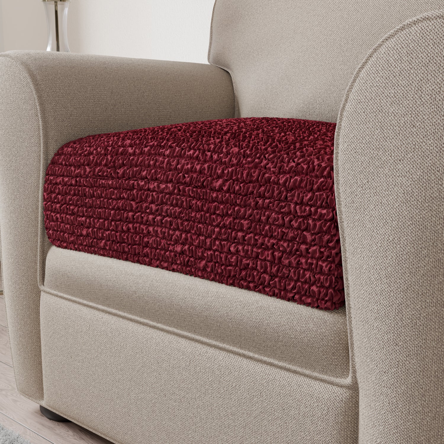 Burgundy Back Cushion Cover, Microfibra Collection