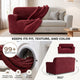 Loveseat 2 Seater Slipcover, Comfort Collection – Burgundy, About it | Burgundy