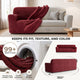 Sofa 4 Seater Slipcover, Comfort Collection – Burgundy, color swatch | Burgundy