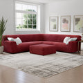 Burgundy Large Corner Sofa Slipcover, Microfibra Collection