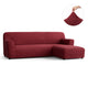 L-Shaped Sofa Slipcover (Right Chaise), Comfort Collection – Burgundy, front view | Burgundy