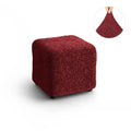 Burgundy Ottoman Slipcover (Small), Microfibra Collection