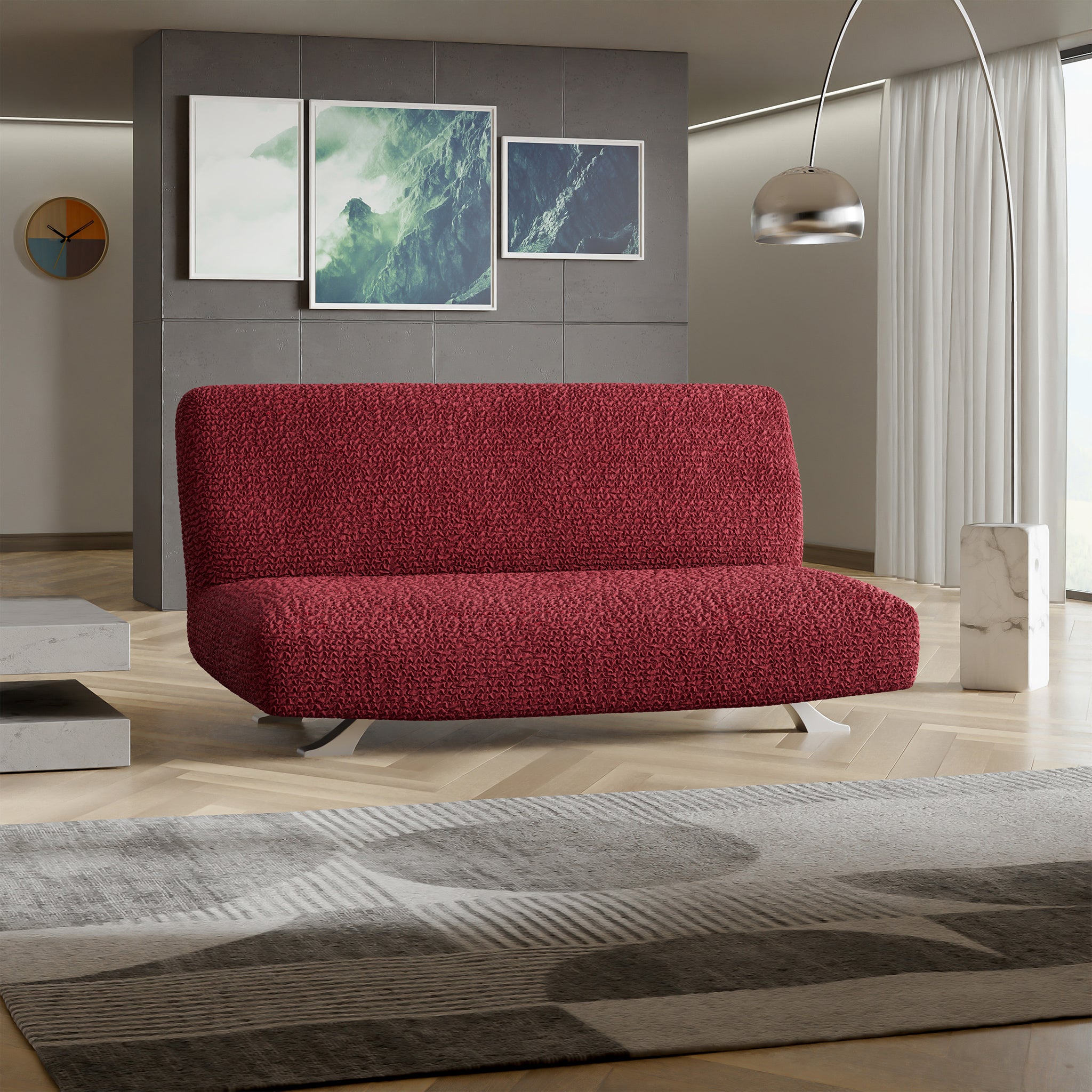 Futon Slipcover, Comfort Collection – Burgundy, detail view | Burgundy
