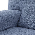 Blue L-Shaped Sofa Slipcover (Left Chaise), Microfibra Collection