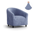 Blue Barrel Chair Slipcover, Microfibra Collection