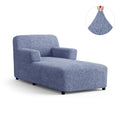 Blue Chaise Lounge Slipcover, Microfibra Collection