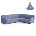 Blue Corner Sofa Slipcover, Microfibra Collection