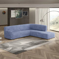 Blue Fullback Support Sectional Sofa Slipcover (Right Chaise), Microfibra Collection